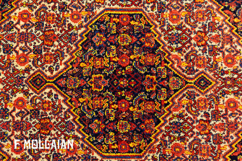 Tappeto Persiano Antico Senneh Stilizzato Multicolore n°:70322714